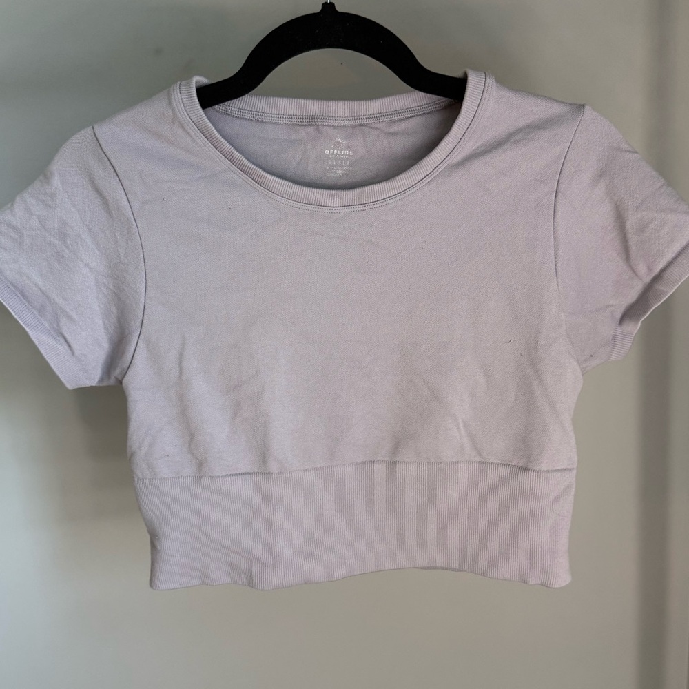 Women's Offline by Aerie Lilac Crop Top in Medium